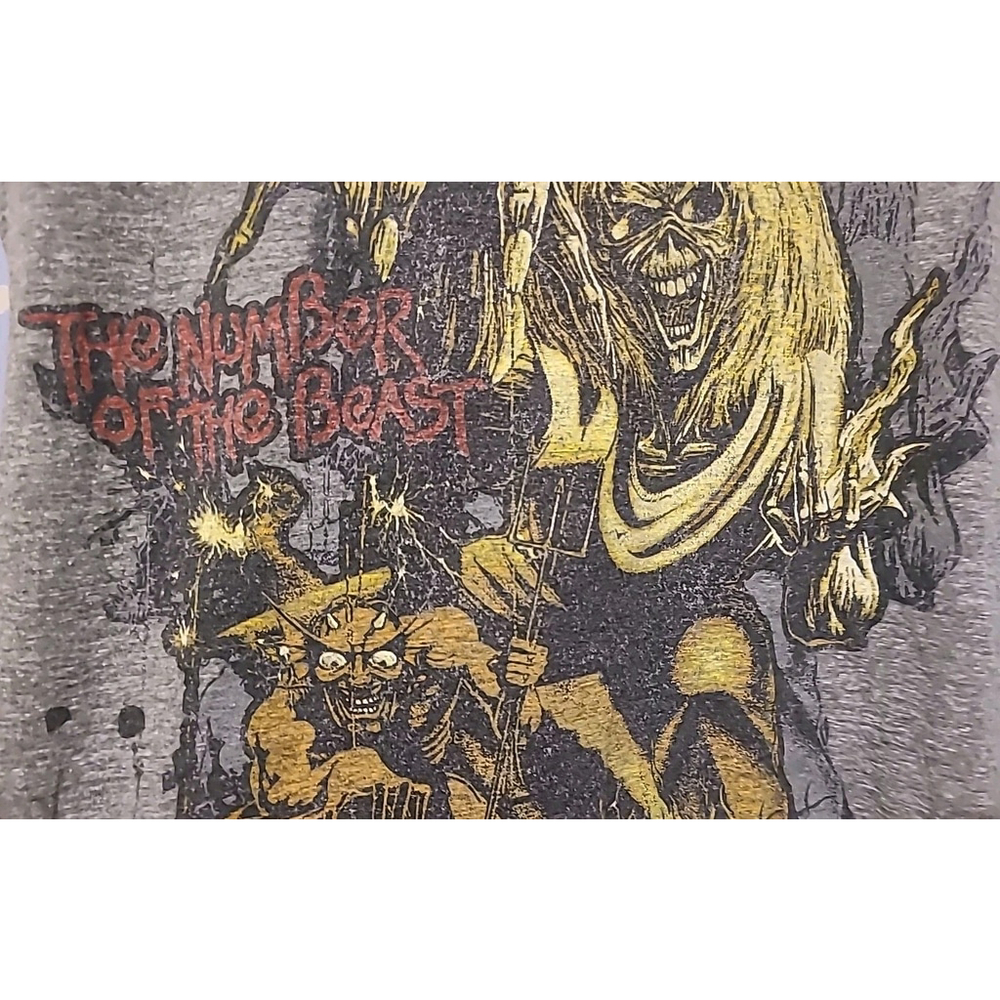 Iron Maiden The Number Of The Beast Album Cover Shirt Size Small USA Fabric - Picture 4 of 7
